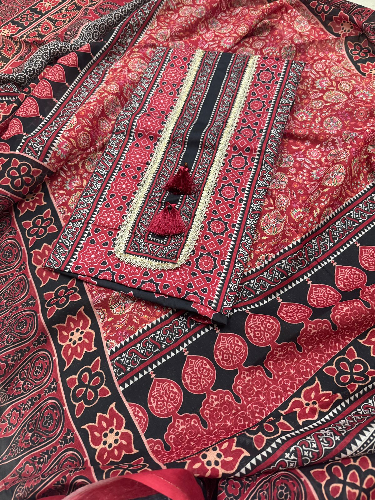 Ajrak Premium -ASFAR Luxury Cotton | Salwar Kameez - Image 4