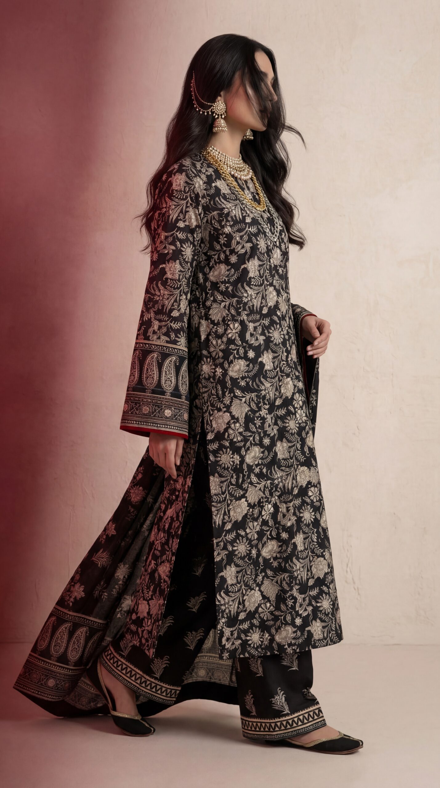 সাদা কালো- Premium ASFAR Cotton Dress - Image 7