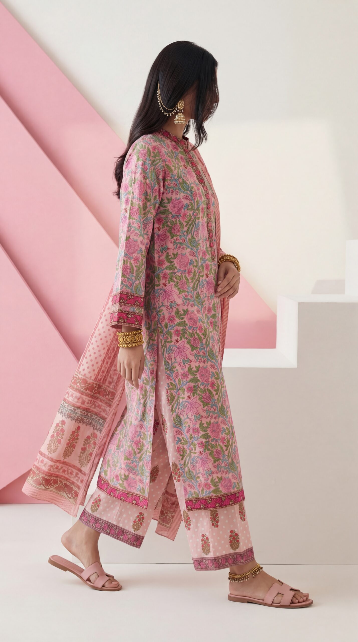 Latest Three Piece Collection | Elegant Cotton Styles | Asfar Saahib - Image 7