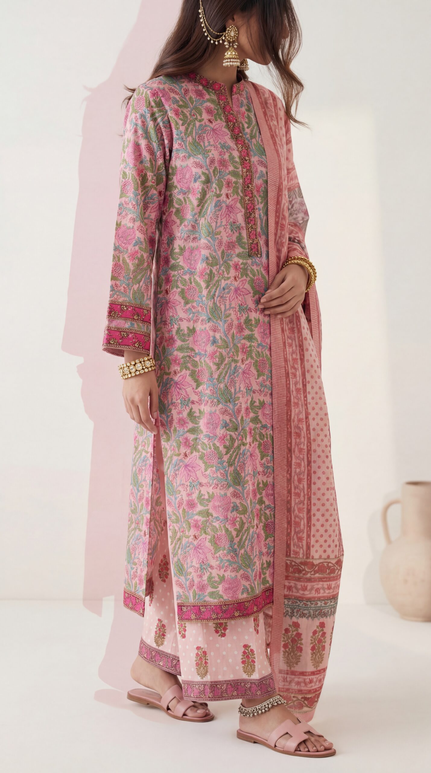 Latest Three Piece Collection | Elegant Cotton Styles | Asfar Saahib - Image 3