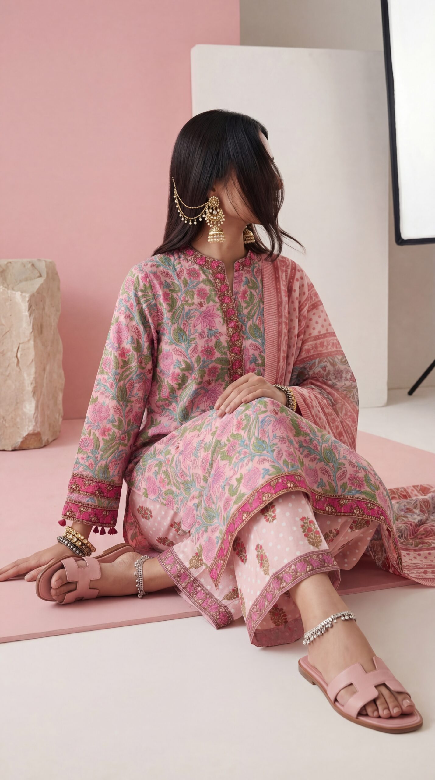 Latest Three Piece Collection | Elegant Cotton Styles | Asfar Saahib - Image 6