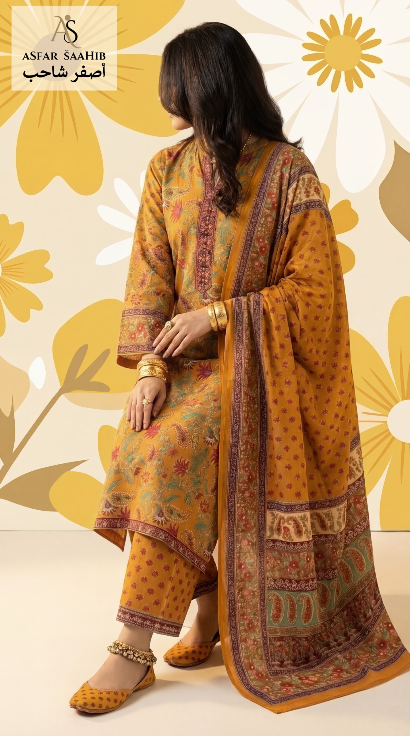 প্রিমিয়াম কোয়ালিটির কলমকারি সালোয়ার কামিজ | কটন ফেব্রিক কাপড় - Image 3