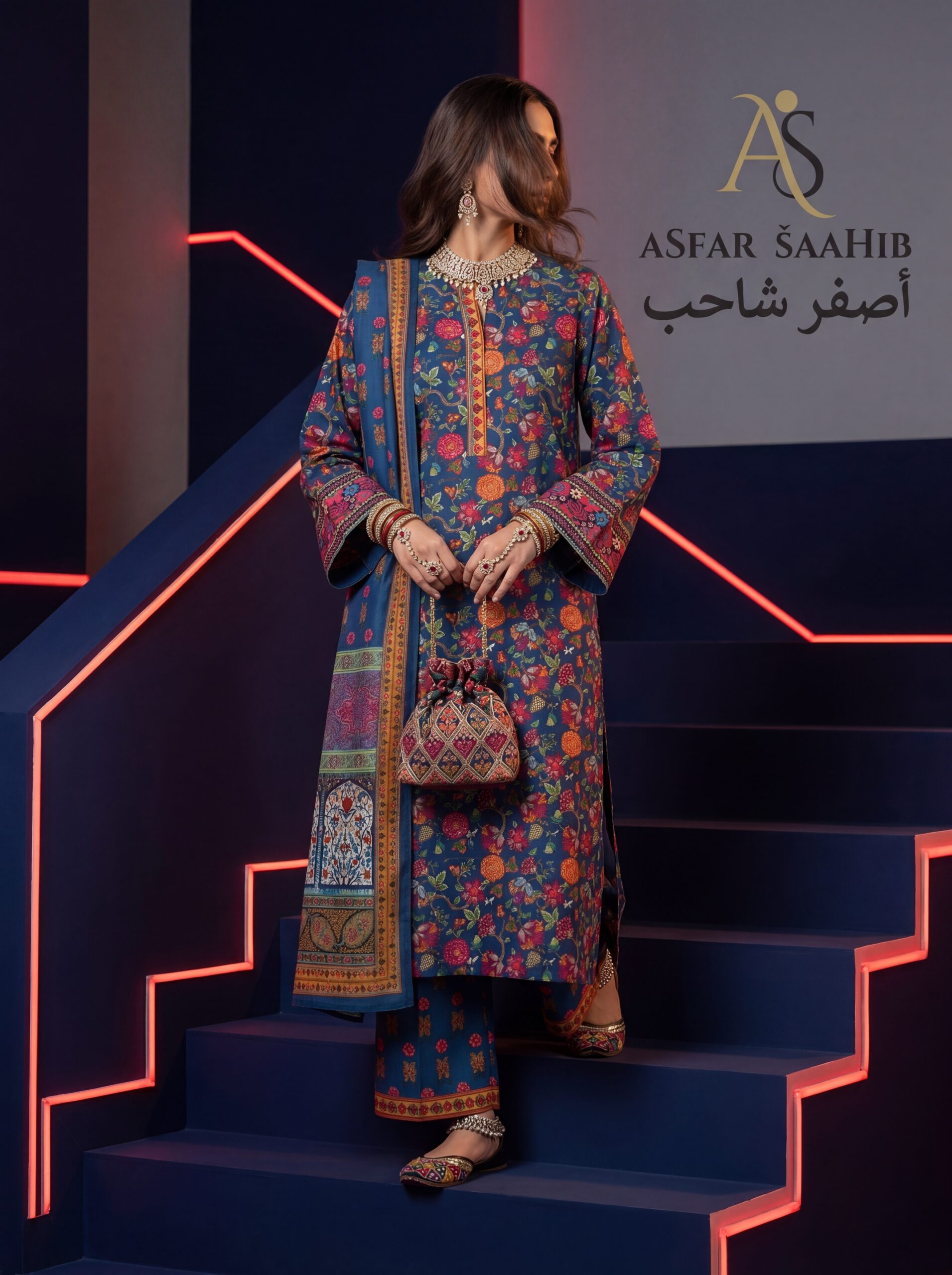 নতুন কটন থ্রি পিস ডিজাইন | Asfar Saahib - Image 4