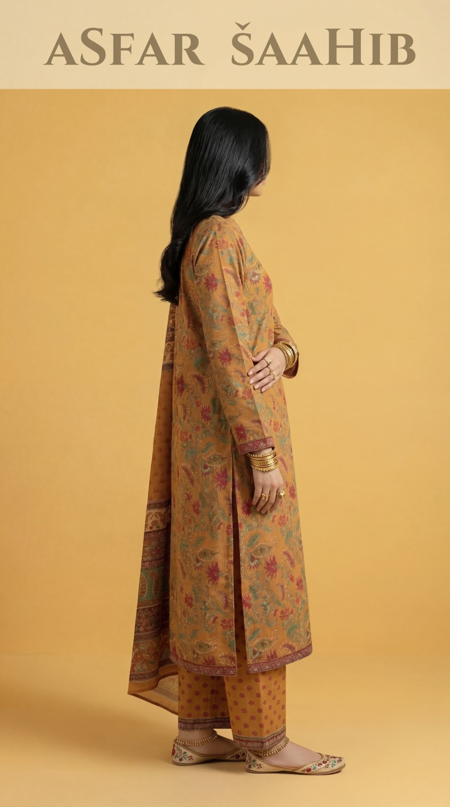 প্রিমিয়াম কোয়ালিটির কলমকারি সালোয়ার কামিজ | কটন ফেব্রিক কাপড় - Image 7