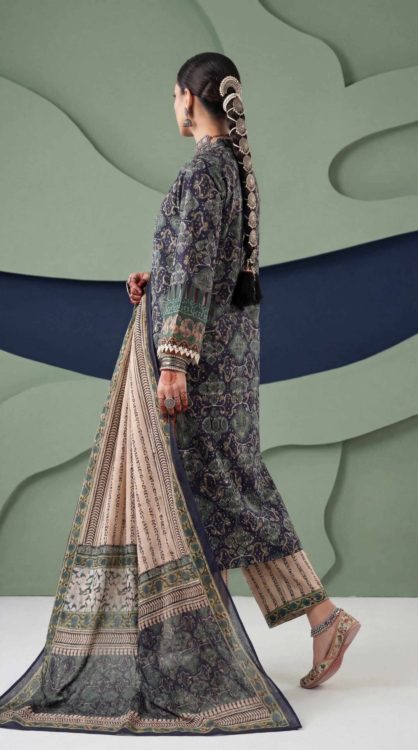 Premium Kalamkari Print ASFAR Luxury Cotton | Salwar Kameez
