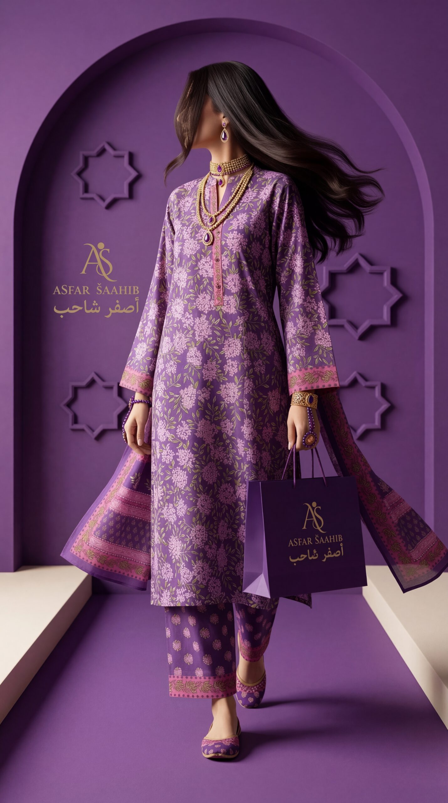 Premium Quality Hit 3pcs Asfar Print Collection - Image 7
