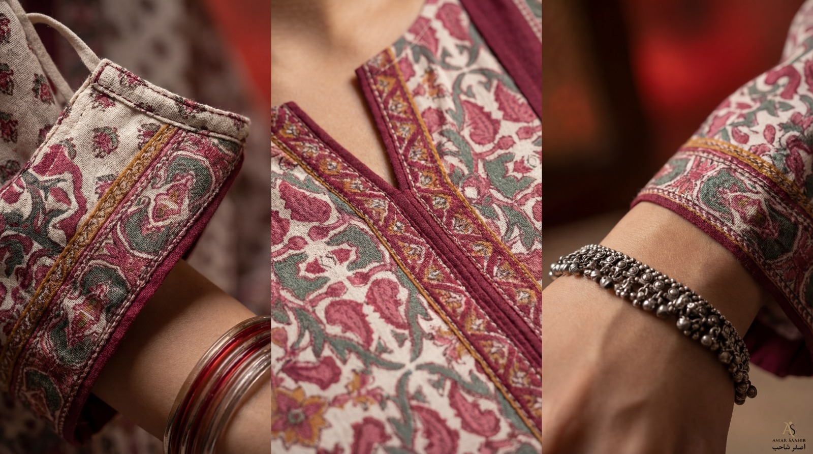 অসম্ভব সুন্দর প্রিমিয়াম কোয়ালিটির Asfar পিওর কটন থ্রি পিস - Image 7