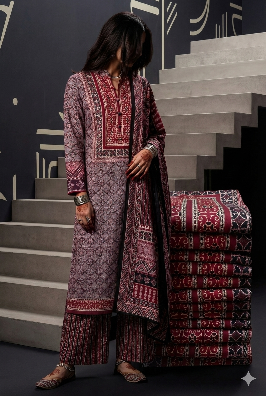 আমরা কেন এই আজরাখ ডিজাইন আনলাম – Sindh Ajrak 3 Pcs