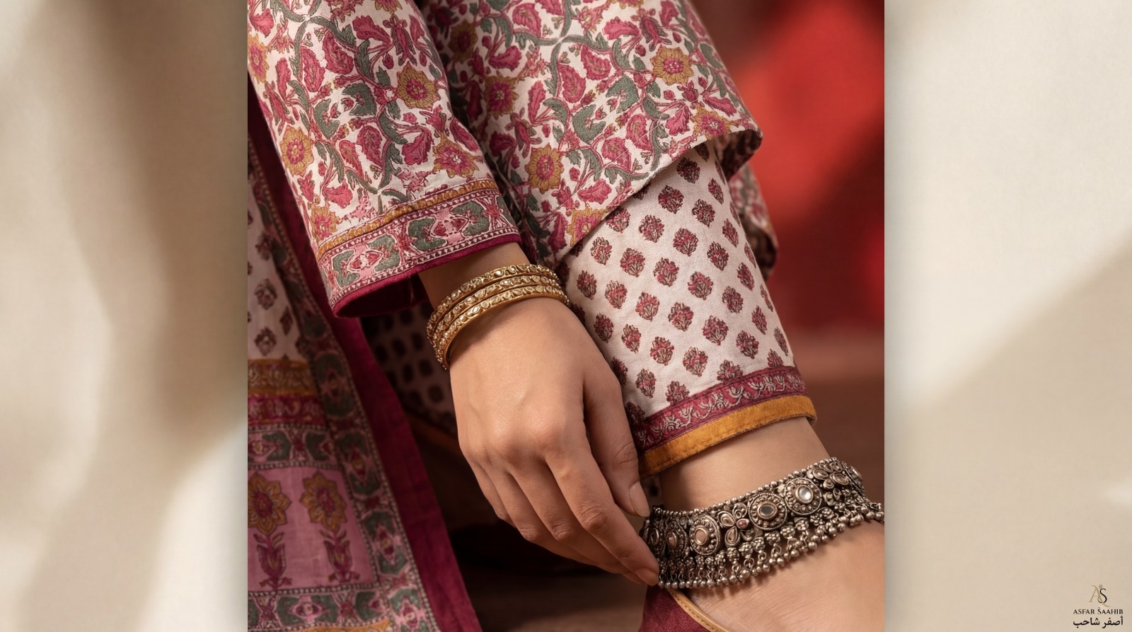 অসম্ভব সুন্দর প্রিমিয়াম কোয়ালিটির Asfar পিওর কটন থ্রি পিস - Image 2