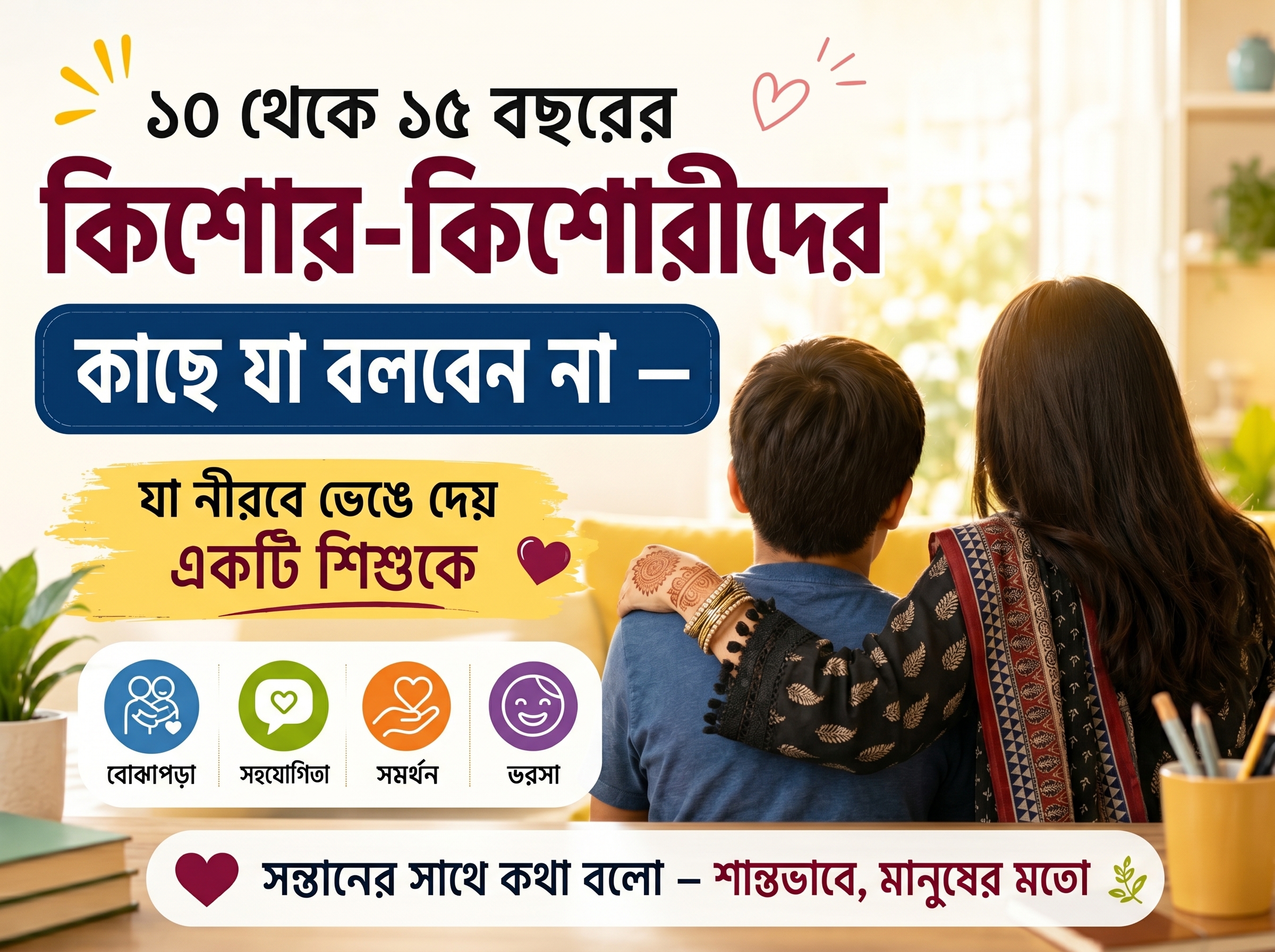 ১০ থেকে ১৫ বছরের কিশোর-কিশোরীদের কাছে যা বলবেন না